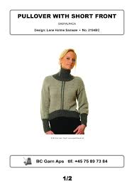 Pullover With Short Front In Bc Garn Baby Alpaca 2194bc Downloadable Pdf Baby Alpaca Pullover Alpaca