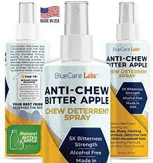 Amazon Com Bluecare Labs Bitter Apple Spray For Dogs To Stop Chewing Furniture Carpet And Hotspots Pet Corrector Spray For A Dog Or Puppy Anti Chew Deterrent Training Aid Safe Alcohol Free
