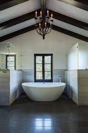 A built in tub is one of the easiest to install and most maintainable types of tubs that can be placed inside a shower. Spanish Colonial Bathroom With Freestanding Bathtub And Contemporary Details White Bathroom Designs Free Standing Bath Tub Spanish Style Bathrooms