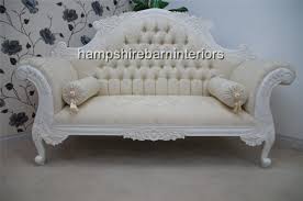 See more ideas about sofa, furniture making, sofa furniture. A Charles Louis Chaise Cuddler Love Seat Sofa White Finish With Ivory Fabric Hampshire Barn Interiors Chaise Longue Specialists Telephone 01730 231246