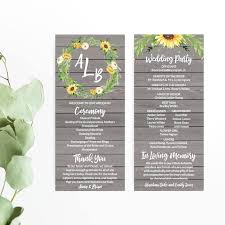 These will keep your guests organized and in the loop for the day's events. Wedding Program Thank You Template Unique Idea Printable Wedding Ceremony Programs Wedding Program Ideas Wording Simple Wedding Programs Invitation Kits Paper Party Supplies Kromasol Com