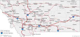 Montana Map With Cities And Rivers Map Of Montana Cities Montana Road Map