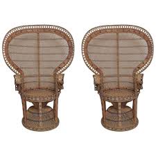 Pair Of Peacock Vintage Rattan Chairs Rattan Chair Chair Asian Chairs