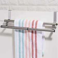 Maybe you would like to learn more about one of these? Over The Cabinet Door Quick Install Hanging Modern Expandable 2 Tier Steel Towel Storage Rack Kitchen Organization Shop Home Basics Shop Home Basics