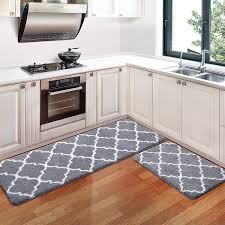 Shop bed bath & beyond for incredible savings on kitchen rugs & mats you won't want to miss. Amazon Com Kmat Kitchen Rugs And Mats 2 Pcs Super Absorbent Microfiber Kitchen Mat Non Slip Machine Washable Runner Carpets For Floor Kitchen Bathroom Sink Office Laundry 17 3 X28 17 3 X47 Grey Kitchen Dining