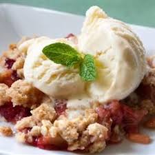 Rhubarb Strawberry Crunch Recipe Crunch Recipe Rhubarb Recipes Rhubarb Crunch