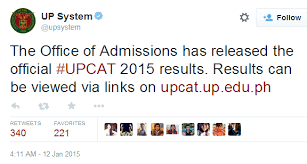 Check eligibility, registration, pattern, syllabus and result. Upcat Results 2015 List Of Passers Now Up Online Mykiru Isyusero