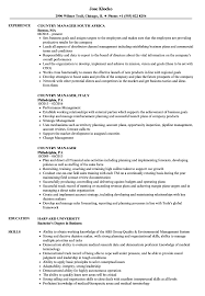 Country Manager Resume Samples Velvet Jobs