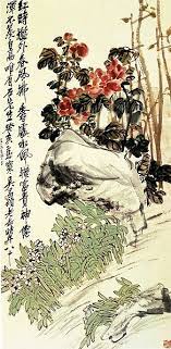 清代 吳昌碩 牡丹水仙圖peonies and daffodils wu changshuo qing dynasty china jilin provincial museum date 19 kitajskaya zhivopis zhivopis kitajskij