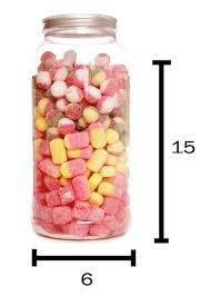 We recommend filling a large jar with pink and blue jelly beans for this guess how many candies are in the jar baby shower printable game ($2). Counting Sweets In A Jar Ima