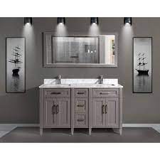 Check spelling or type a new query. Vanity Art Savona 60 Inch Vanity In Grey With Double Basin Vanity Top In White And Grey Ma The Home Depot Canada