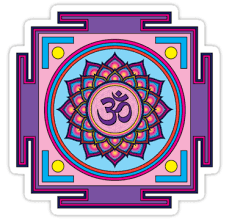 om mandala sticker by galacticmantra om art mandala om symbol art