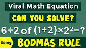 Can You Solve This Viral Math Equation By Using Bodmas Rule Competitive Exams Math Tricks Youtube