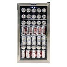 Whynter 17 In 120 12 Oz Can Cooler In Black Stainless Steel Br 130sb The Home Depot Beverage Refrigerator Stainless Steel Refrigerator Beverage Center