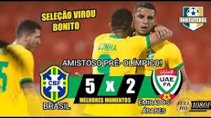 Publicado em 5 de junho de 2021 às 18:20. Brasil 5 X 2 Emirados Arabes Melhores Momentos Amistoso Pre Olimpico 15 07 2021 Youtube