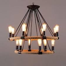 Retro Vintage Suspension Corde De Chanvre Lustre Plafonnier Lampe Luminaire Industriel Luminaire Industriel Lustre Plafonnier Luminaire