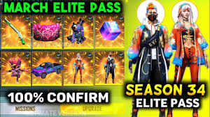 Elite pass in the game costs around 499 diamonds while. March Elite Pass Free Fire 2021 Free Fire Elite Pass Season 34 Free Fire March Elite Pass Youtube