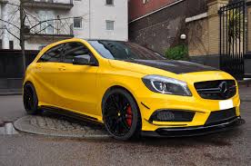 Mercedes A45 Amg Brabus Monoblock Rims With Revozport Carbon Parts Mercedes Car Mercedes A45 Amg Mercedes A45