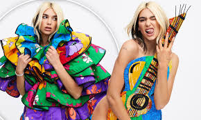 Dua Lipa poses NAKED with a colourful guitar protecting her modesty | Daily  Mail Online