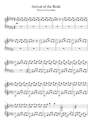 Arrival Of The Birds Sheet Music For Piano Solo Musescore Com