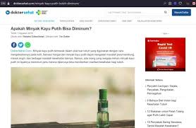 Manfaat minyak urut buat si otong sehat lagi ii cara pakai minyak urut yang benar. Cek Fakta Benarkah Minum Minyak Kayu Putih Bisa Menyembuhkan Covid 19