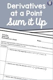 Derivative At A Point Sum It Up With Qr Codes Ap Calculus Ab Ap Calculus Calculus