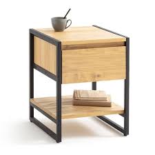 Chevet 1 Tiroir Hiba Table De Chevet Table De Chevet Bois Tete De Lit Avec Rangement