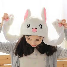 Movable Plush Cute Animal Ear Hat Ear Hats Animal Ears Rabbit Ears