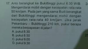 Maybe you would like to learn more about one of these? Soal Jarak Kecepatan Waktu Berpapasan Kunci Ujian