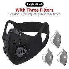 Outdoor Activities Sports Cycling Activated Carbon Pm2 5 Anti Dust Face Mask W Filters In 2020 Cycling Mask Anti Pollution Mask Mask