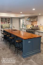This island features a 1 3/4 inch thick butcher block top that is made from beautiful solid northern maple. Custom Tigerwood Kitchen Island Top In West Chester Pa