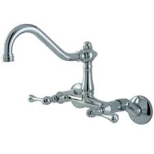 Brass wall mount kitchen faucet. Kingston Brass Vintage Double Handle Wall Mount Kitchen Faucet Walmart Canada