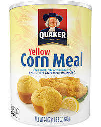 A type of bread made from cornmeal flour. Yellow Corn Meal Quaker Oats