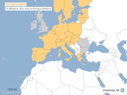 Die zusammenarbeit bei der rückführung von drittstaatsangehörigen und staatenlosen ohne aufenthaltsberechtigung sowie von abgelehnten asylbewerbern zu verbessern; Stepmap Schengenraum Landkarte Fur Deutschland