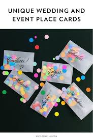 This article will show you some example templates and five steps on how to make wedding place cards. Stand Out With Unique Event And Wedding Place Cards Studio Chavelli Calligraphy Design Wedding Place Cards Diy Name Cards Place Cards