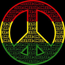 One Love Peace Sign Rasta Colours T Shirt By Mel00 Design By Humans Rasta Colors Peace And Love Peace