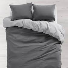 Light Grey Dark Grey Soft Wash Reversible Duvet Cover And Sham Set Dorm Comforters Grey Bedding Bed Linens Luxury