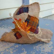 Finally Have The Patchwork Version Of The Burlap Scarecrow Hat Ready Order One Today Halloween Costumes Scarecrow Scarecrow Hat Halloween Costu