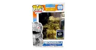 Movies vinyl figure measures measures approximately 10 cm tall and comes packaged in a cardboard box with display window. Godzilla Vs Kong Mechagodzilla Gold Series Pop Movies Action Figure 1019