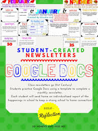 Newsletter Templates For Google Docs Awesome Student Created Monthly Newsle Newsletter Templates Monthly Newsletter Template Kindergarten Lesson Plans Template