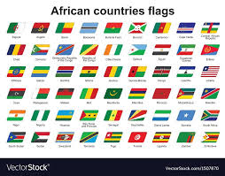 African Countries Flags Icons Vector Image On Vectorstock Country Flags Icons Flag Icon Countries And Flags