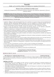 Production Manager Sample Resumes Download Resume Format Templates