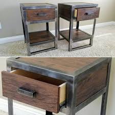 Industrial Reclaimed Wood Nightstand Etsy Industrial Bedroom Furniture Metal Bedroom Furniture Welded Furniture