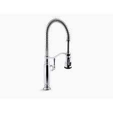Remove the handles for the trend faucet. Kohler 77515 Cp Tournant Pullout Spray High Arch 24 1 5 Inch Pre Rinse Kitchen Faucet With Sweep Spray Berrysoft And