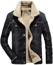 New Otw Mens Winter Moto Biker Sherpa Fleece Lined Thicken Button Down Denim Jacket Coat Outerwear Mens Jackets Denim Coat Jacket Denim Jacket Denim Jeans Men