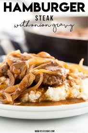 Check spelling or type a new query. Hamburger Steak Recipe With Onion Gravy Kylee Cooks