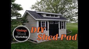 Determine the size of your shed and add 2 or 3 feet to the length and the width for the size of gravel pad. Building A Shed Pad On A Budget By Hand Diy How To Youtube