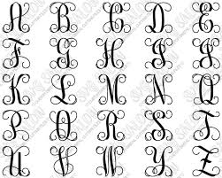 Great Variety Of Vine Monogram Font Available With Svg Salon