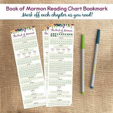 book of mormon reading chart bookmark book of mormon reading checklist bookmark instant download