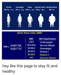 Normal Overweight Obese Severely Obese Morbidly Obese Bmi